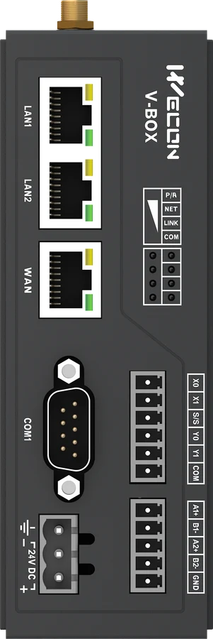 Gateway Wecon V-BOX H-AG con 4G, vista frontal